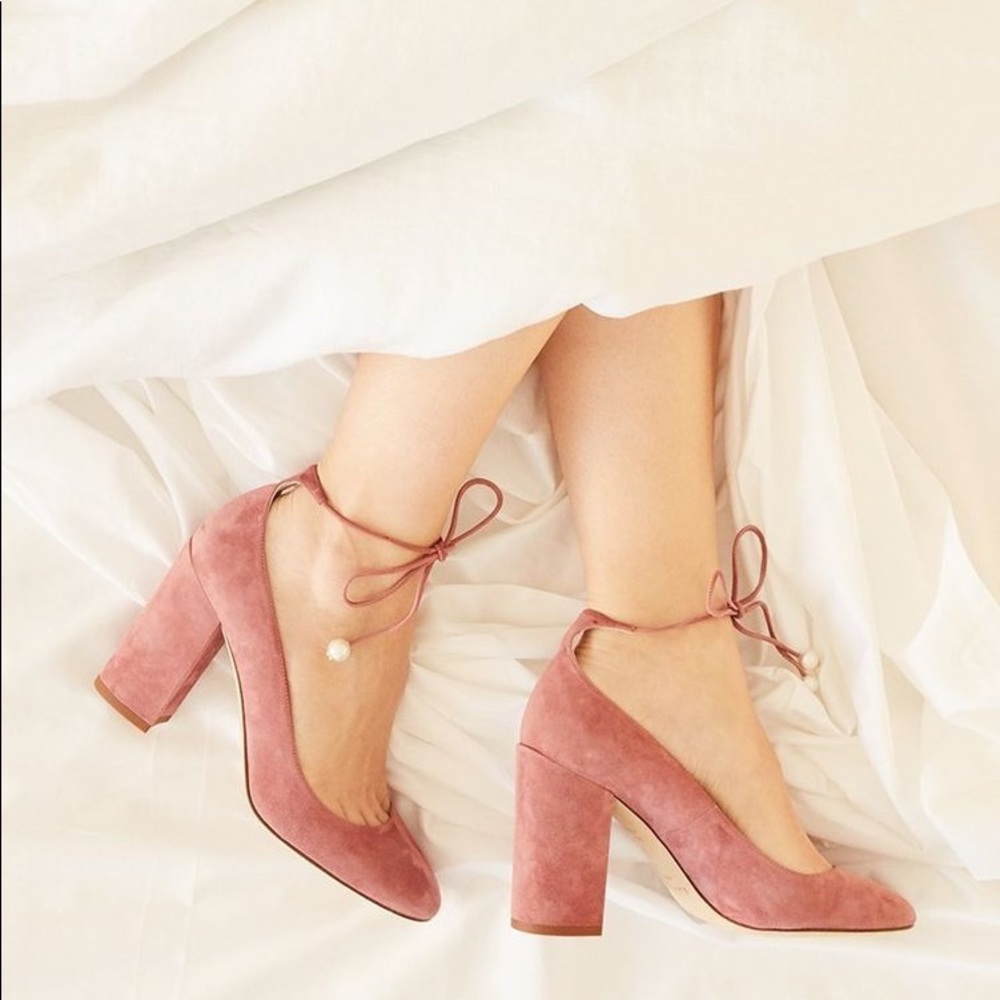 Kate spade Gena pearl pink block heels